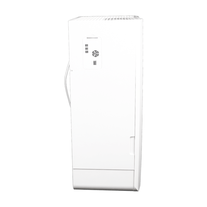 How does the Wall mounted 500 CADR air fresh ventilation device use the internal and external circulation function to improve air quality?